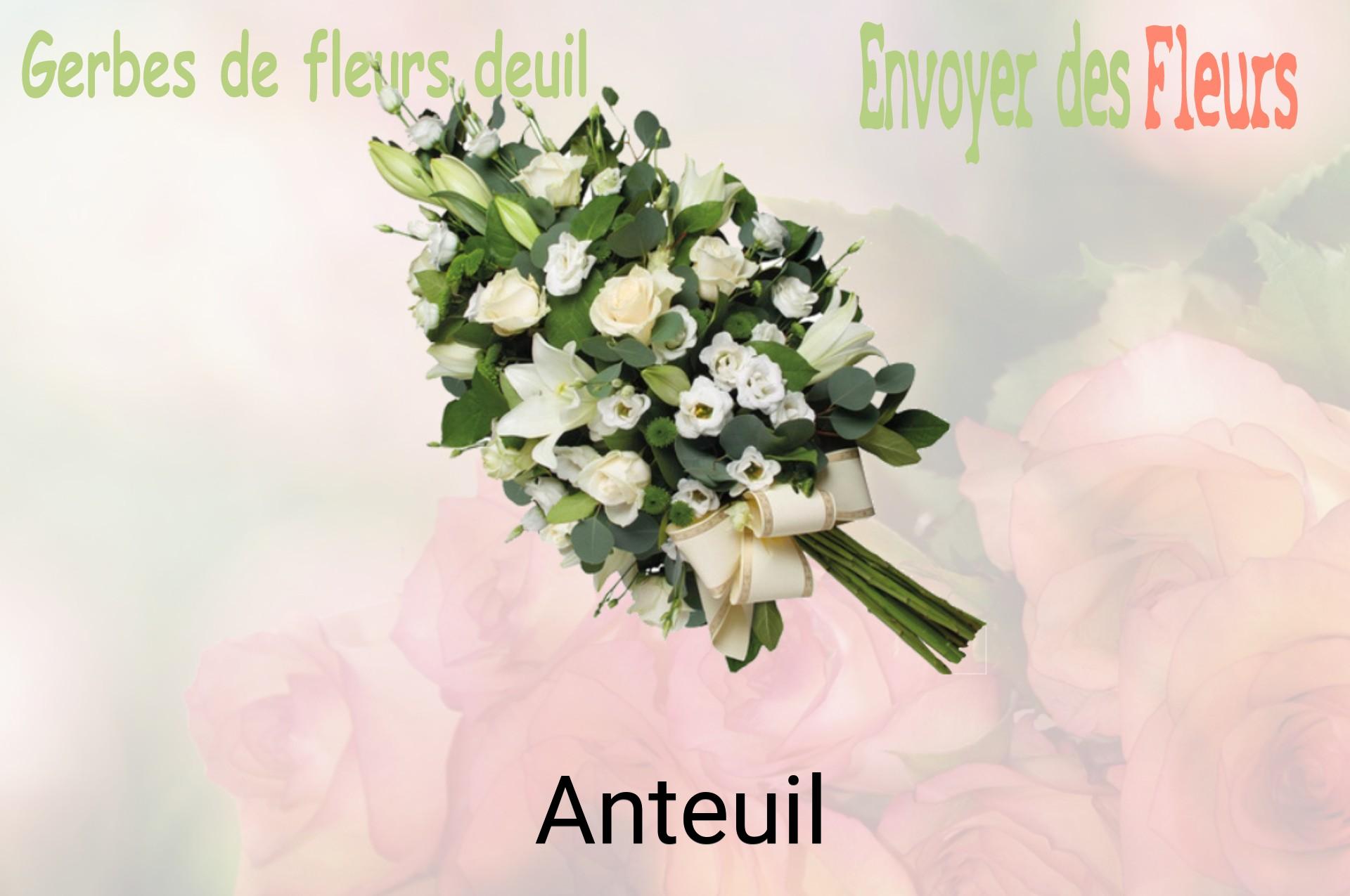 Gerbe de fleurs de deuil livrée à Anteuil